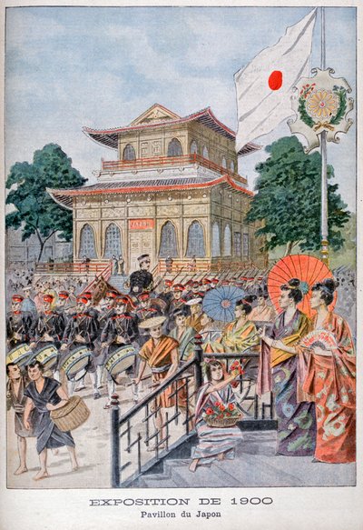 Het Japanse paviljoen op de Wereldtentoonstelling van 1900, Parijs, 1900 door Unbekannt