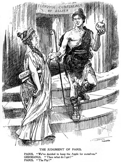 Het Oordeel van Parijs, de Parijse Conferentie, Eerste Wereldoorlog, Maart-Juni 1916, ca. 1920 door Unbekannt