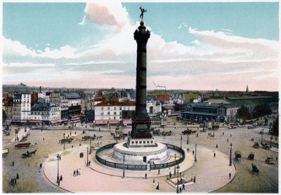 De Julizuil op de Place de la Bastille, Parijs door Unbekannt