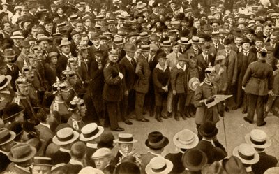 De proclamatie van oorlog door de Kaiser tegen Groot-Brittannië...Berlijn, Duitsland, 4 augustus 1914, 1933 door Unbekannt