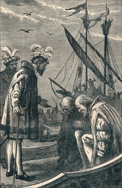De koning bezoekt Vasco da Gama, 1904 door Unbekannt