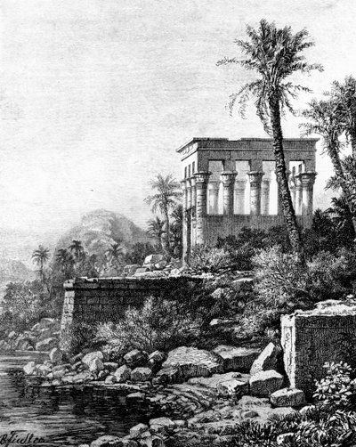 De Kiosk, Philae Tempel, Egypte, 1881 door Unbekannt