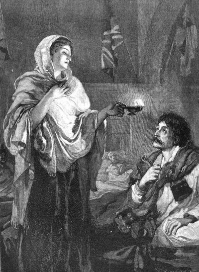De Dame met de Lamp, ca. 1880 door Unbekannt