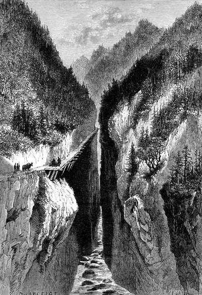 De Lantzan-Kiang-Hoggs kloof, ca 1890 door Unbekannt