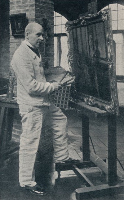 De overleden Gaston La Touche in zijn atelier, ca 1913 door Unbekannt