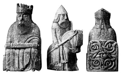 De Lewis Schaakstukken, Noors, c1150-c1200, c1920 door Unbekannt