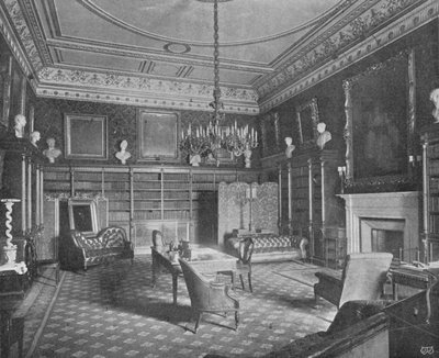 De bibliotheek, 1903 door Unbekannt