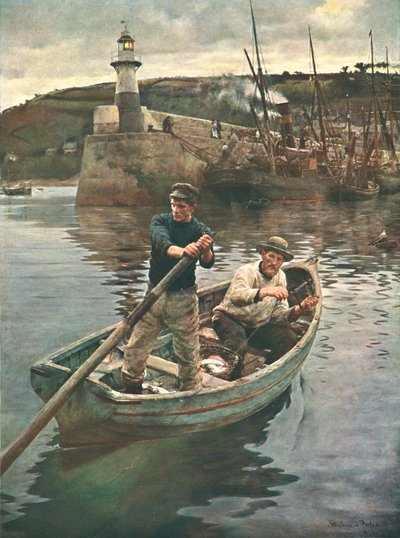 De Vuurtoren Newlyn, Cornwall, 1893, ca. 1902 door Unbekannt