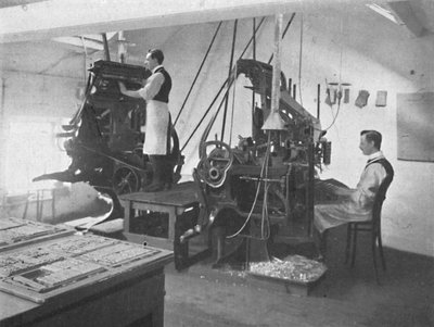 De Linotypes, 1916 door Unbekannt