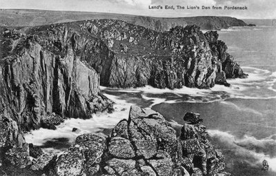De Leeuwenkuil van Pordenack, Lands End, Cornwall door Unbekannt
