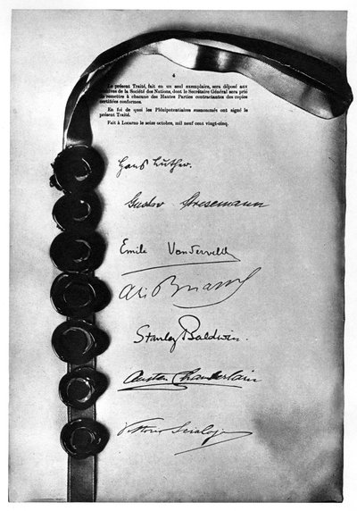 Het Locarno-verdrag bezegeld en ondertekend in Londen, 1 december 1925, 1935 door Unbekannt