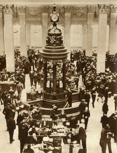 De Lutine-bel in de verzekeringskamer bij Lloyds of London, 1933, 1935 door Unbekannt