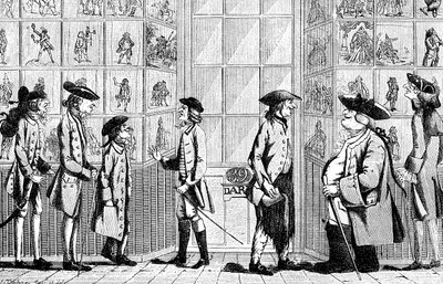 De Macaroni Prentwinkel, 1772 door Unbekannt