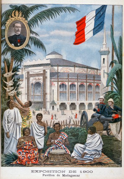 Het Madagaskische paviljoen op de Wereldtentoonstelling van 1900, Parijs, 1900 door Unbekannt