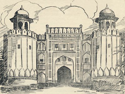 De Hoofdingang - Lahore Fort, 1936 door Unbekannt