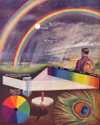 De vele kleuren die wit licht vormen, 1935 door Unbekannt