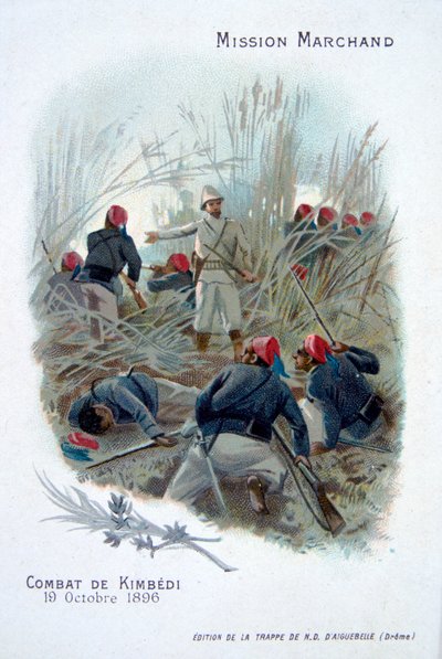 De Marchand-expeditie: gevechten bij Kimbedi, Congo, 19 oktober 1896 door Unbekannt