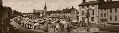 De markt, ca. 1880 door Unbekannt