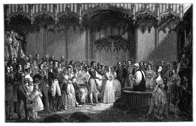Het huwelijk van koningin Victoria en prins Albert door Unbekannt