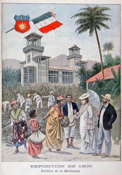 Het Martinique paviljoen op de Wereldtentoonstelling van 1900, Parijs, 1900 door Unbekannt