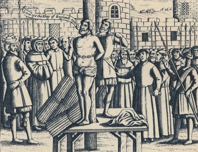 Het martelaarschap van meester William Tindall in Vlaanderen bij kasteel Vilvord, 1563, 1947 door Unbekannt