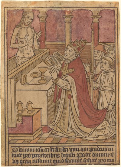 De Mis van Sint Gregorius door Unbekannt