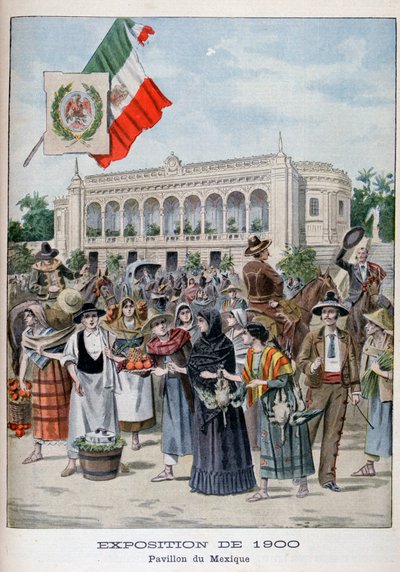 Het Mexicaanse paviljoen op de Wereldtentoonstelling van 1900, Parijs, 1900 door Unbekannt