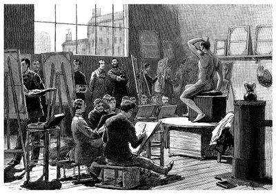 Het model, 1882 door Unbekannt