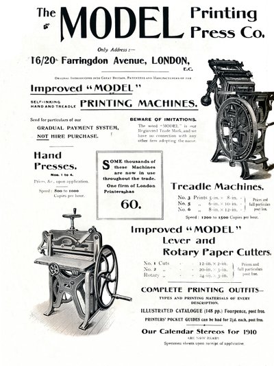 The Model Printing Press Co., 1910 door Unbekannt