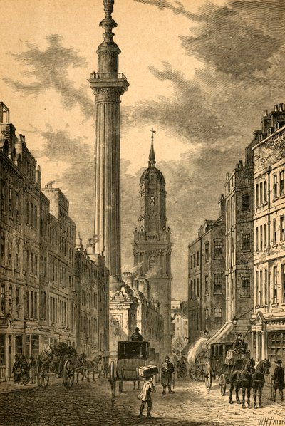 Het Monument en de Kerk van St. Magnus, ca. 1800, 1897 door Unbekannt