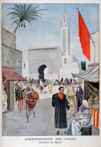 Het Marokkaanse paviljoen op de Wereldtentoonstelling van 1900, Parijs, 1900 door Unbekannt