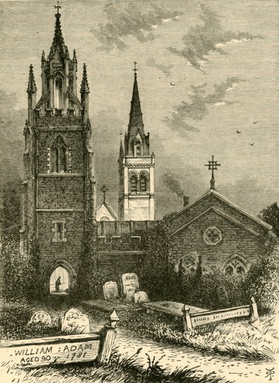 De rouwkapel en nieuwe kerk, Woburn, 1898 door Unbekannt