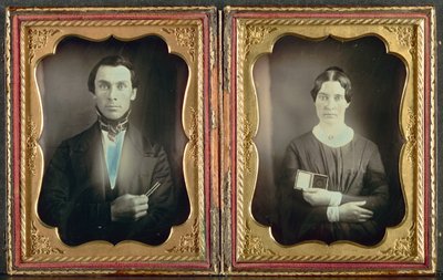 De muziekleraar en zijn vrouw, c. 1850s door Unbekannt