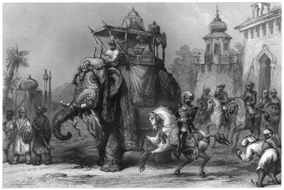 De Nana Sahib met zijn escorte, ca. 1860 door Unbekannt