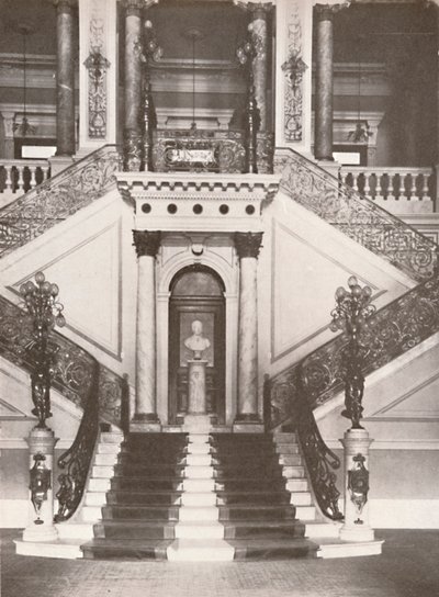 De trap van de Nationale Bibliotheek, 1914 door Unbekannt