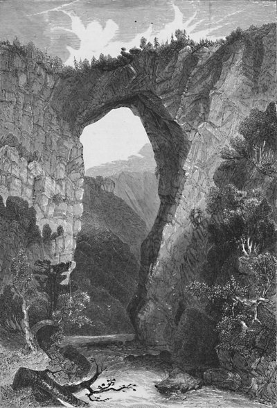 De natuurlijke brug, Virginia, 1883 door Unbekannt