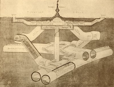 Het nieuwe Piccadilly Circus metrostation, 1930 door Unbekannt