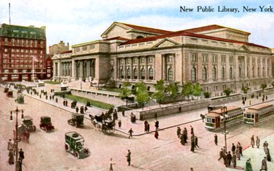 De nieuwe openbare bibliotheek, New York, VS, 1910 door Unbekannt