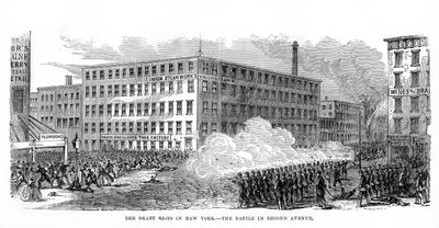 De New York Draft Riots, Second Avenue, New York City, 13-16 juli 1863, 1872 door Unbekannt