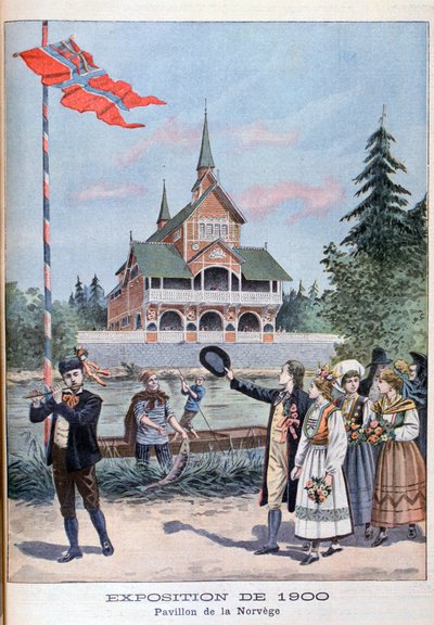 Het Noorse paviljoen op de Wereldtentoonstelling van 1900, Parijs, 1900 door Unbekannt