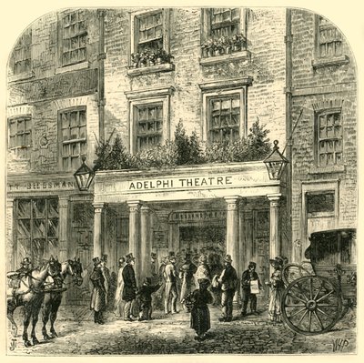 Het oude Adelphi Theater door Unbekannt