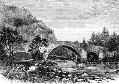 De Oude Brug, Invercauld, Schotland door Unbekannt