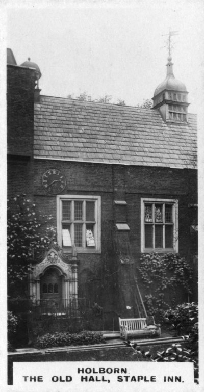 De Oude Hal, Staple Inn, Holborn, Londen, ca. 1920s door Unbekannt
