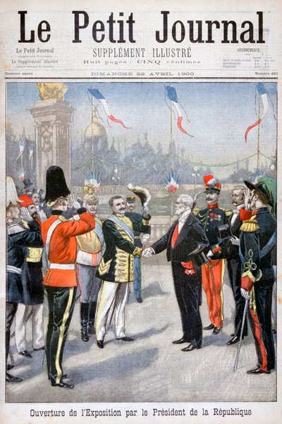De opening van de Wereldtentoonstelling door de president van de Republiek, Parijs, 1900 door Unbekannt