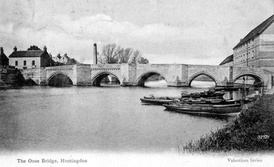 De Ouse-brug, Huntingdon, Cambridgeshire, 1905 door Unbekannt