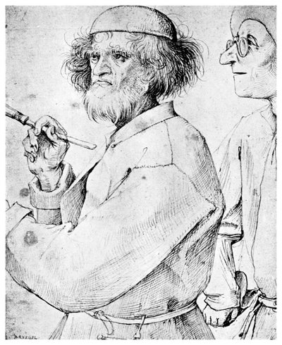 De schilder en de kenner, ca. 1565 1956 door Unbekannt