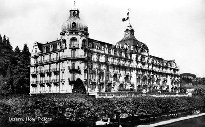 Het Palace Hotel, Luzern, Zwitserland, begin 20e eeuw door Unbekannt