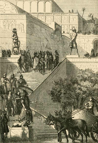 Het paleis van Kouyunjik, gerestaureerd. Na Layard, 1890 door Unbekannt