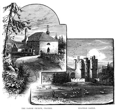 De parochiekerk, Crathie, en Braemar Castle, Schotland, 1900 door Unbekannt
