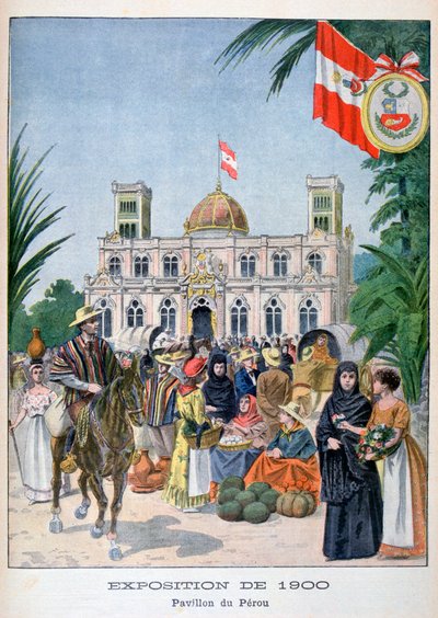 Het Peruaanse paviljoen op de Wereldtentoonstelling van 1900, Parijs, 1900 door Unbekannt
